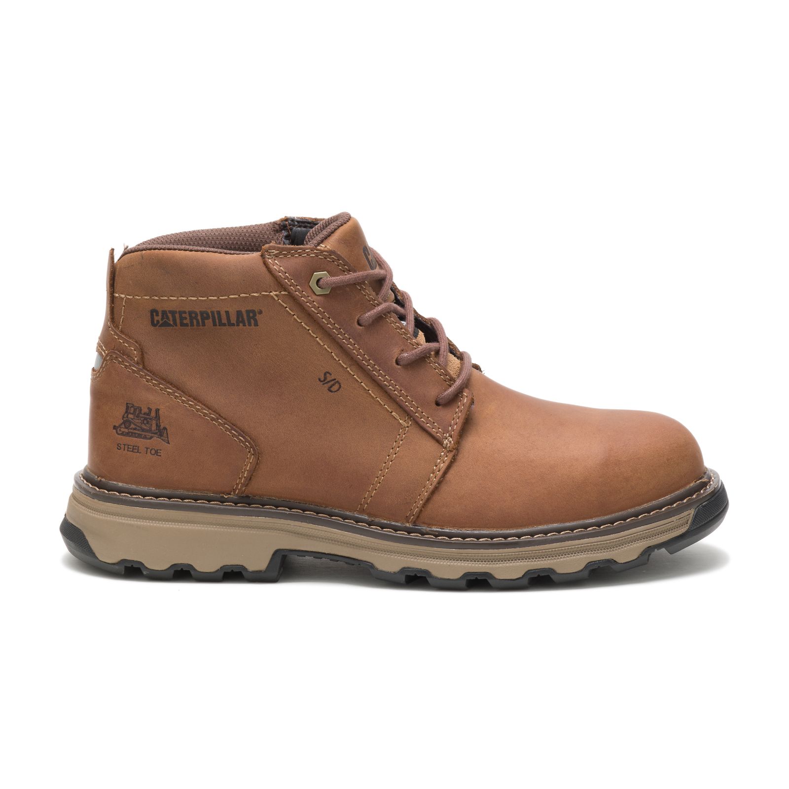 Caterpillar Parker Steel Toe Philippines - Mens Work Boots - Dark Beige 49352GBQC